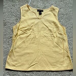 Norton Mcnaughton Sleeveless Top Shirt Size 14 Large Linen